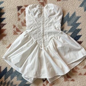 Elegant White Corset Dress